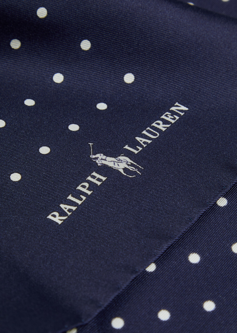 Polo Ralph Lauren Printed Silk Bandana - Navy - One Size