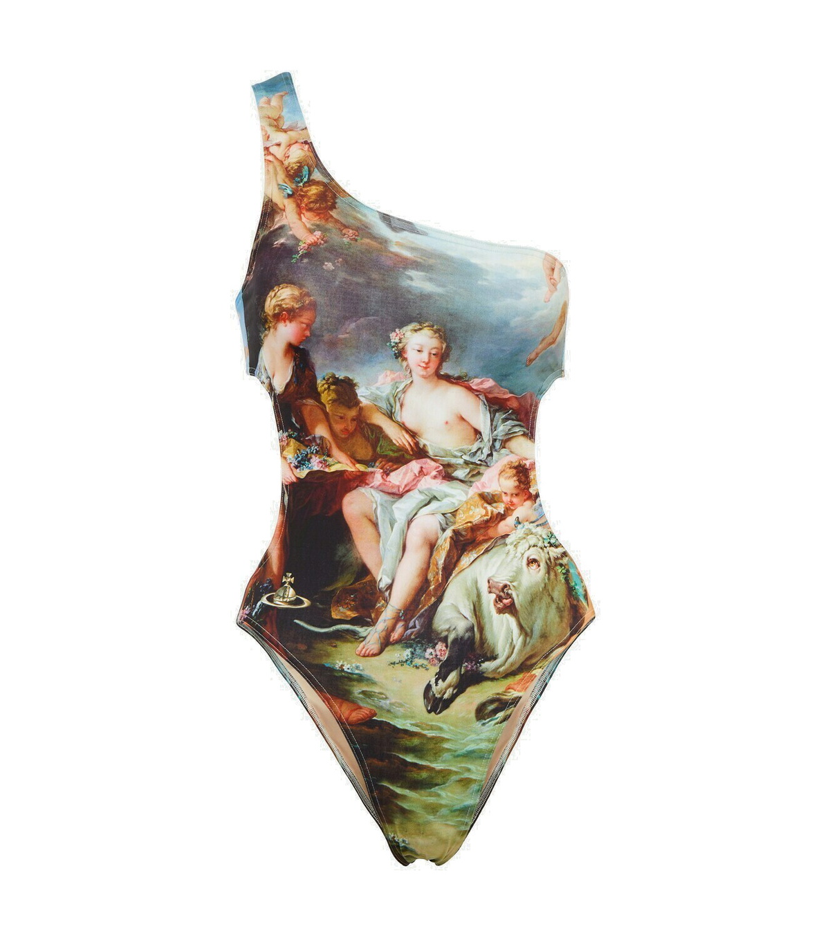 Vivienne Westwood - Printed one-shoulder swimsuit Vivienne