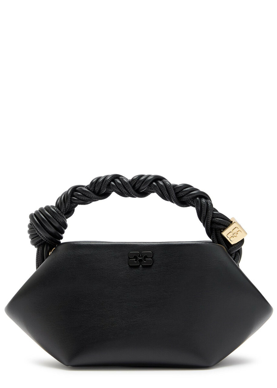 Ganni Bou Mini Leather top Handle bag - Black - One Size