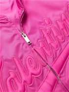 Valentino - Collegiate Logo-Embroidered Shell Bomber Jacket - Pink