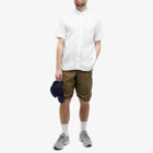 Beams Plus Men's BD COOLMAX® Linen Short Sleeve Shirt in White