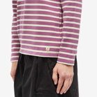 Armor-Lux Men's Long Sleeve Classic Stripe T-Shirt in Purple/Natural
