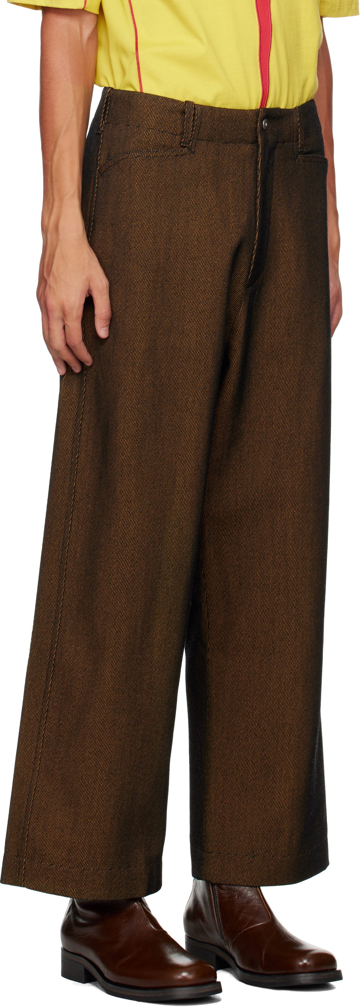 Omar Afridi Yellow Trotti Baggy Trousers