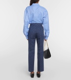 Gucci GG linen and cotton jacquard pants