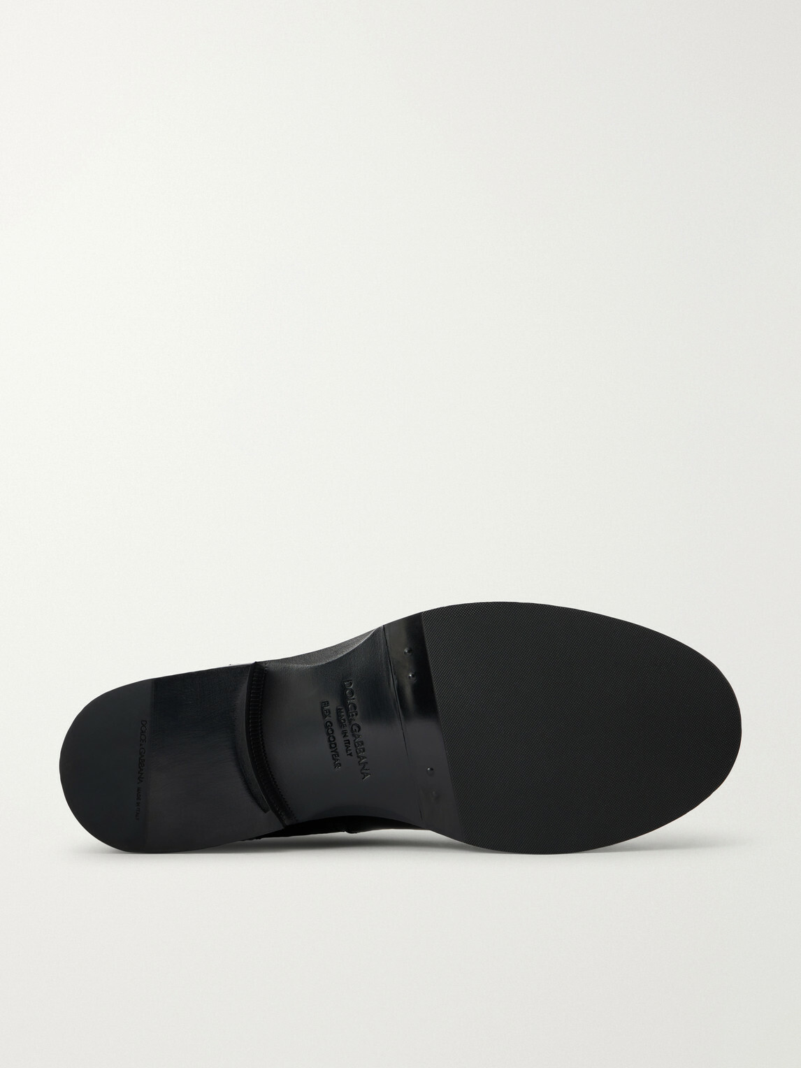 Dolce&Gabbana - Patent-Leather Chelsea Boots - Black