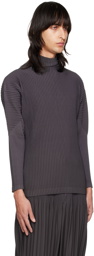 Homme Plissé Issey Miyake Taupe Pleats Turtleneck