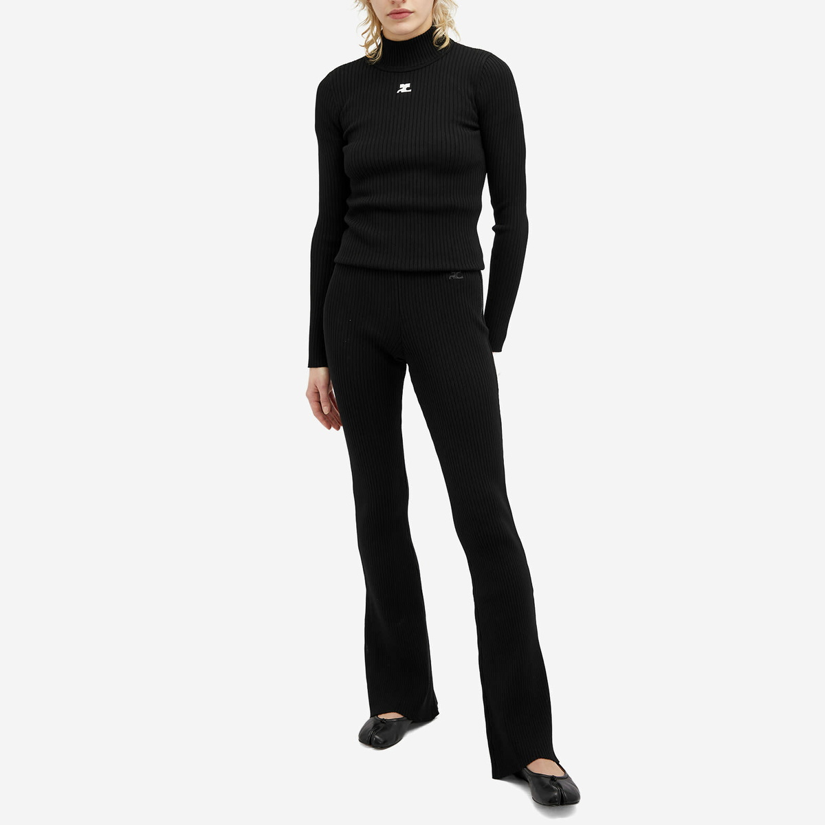 courrèges Women's Reedition Knitted Shirt Black
