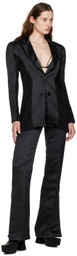 Feben Black Vented Cuff Trousers