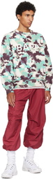 BAPE Blue & Purple Map Camo Crewneck Sweatshirt