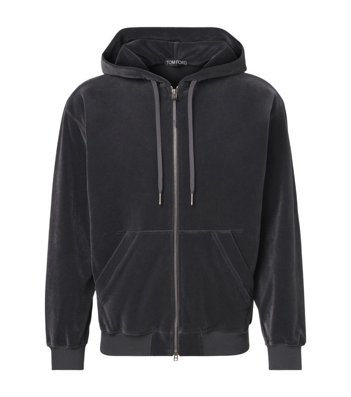 Photo: Tom Ford Velvet zip-up hoodie