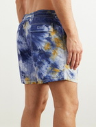 Vilebrequin - Moorea Slim-Fit Mid-Length Tie-Dyed Recycled Swim Shorts - Blue