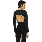 Victoria Beckham Black Open Back Blouse