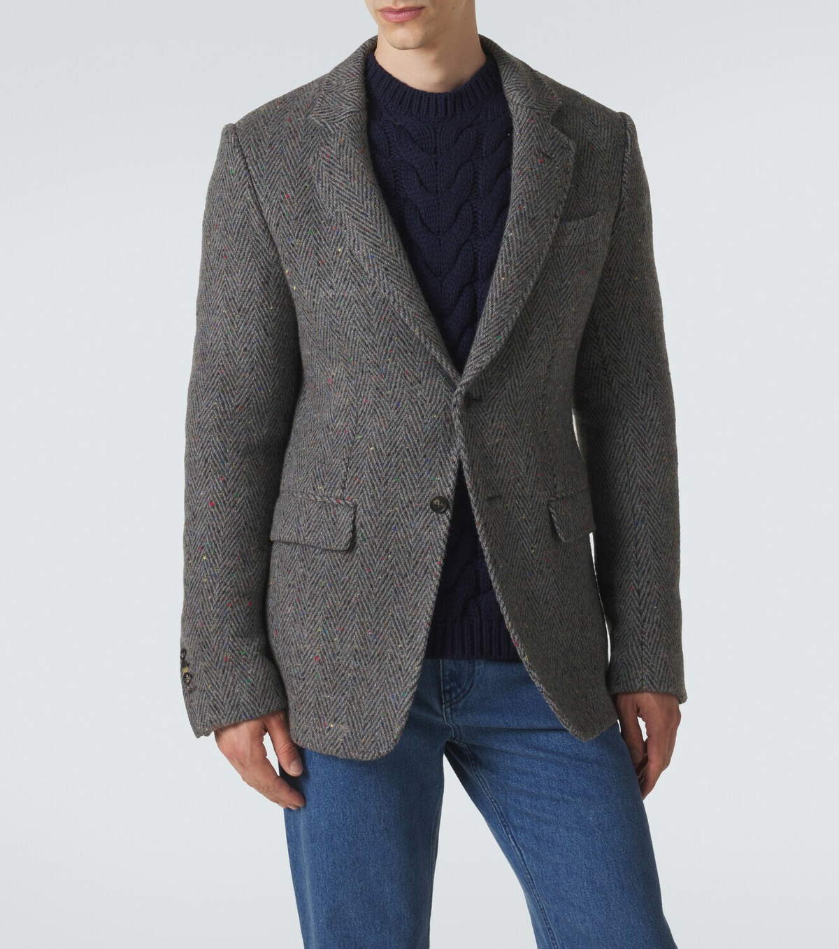 Gabriela Hearst Irving herringbone wool and cashmere jacket