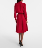Gucci Interlocking G silk jacquard midi skirt