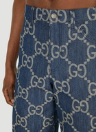 GG Denim Bermuda Shorts in Blue