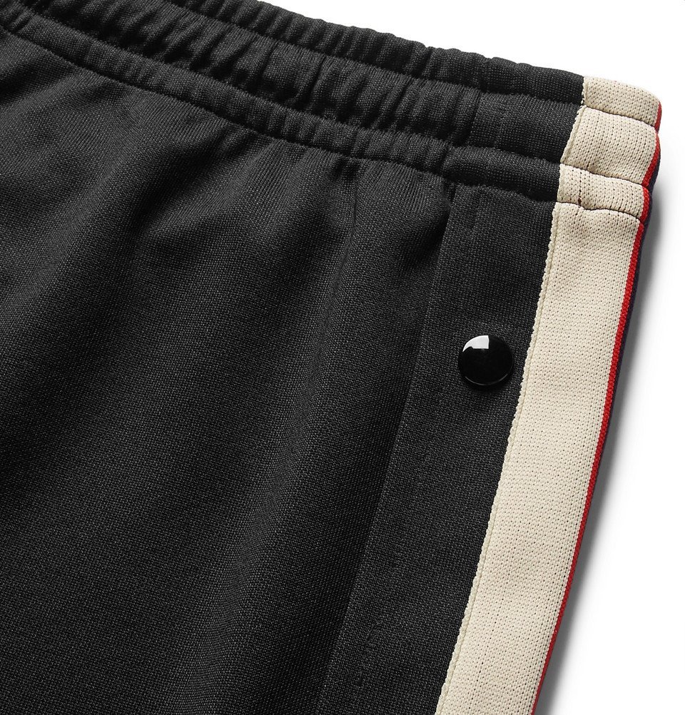 Gucci - Webbing-Trimmed Tech-Jersey Shorts - Men - Black