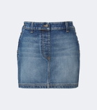 Versace Faded denim miniskirt