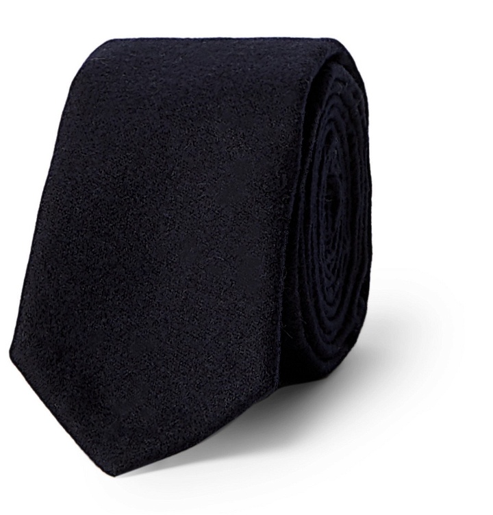 Photo: Thom Browne - 5cm Striped Wool and Cashmere-Blend Flannel Tie - Blue