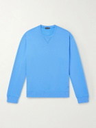 TOM FORD - Logo-Embroidered Cotton-Jersey Sweatshirt - Blue