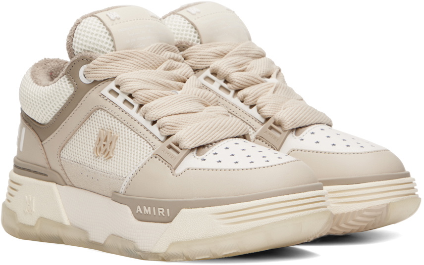 【送料&関税込】AMIRI Ma1 Sneakers In Beige Leather And Fabr Ma-1 Sneakers - Amiri - Leather - Beige