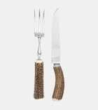 Lorenzi Milano Stag antler carving set