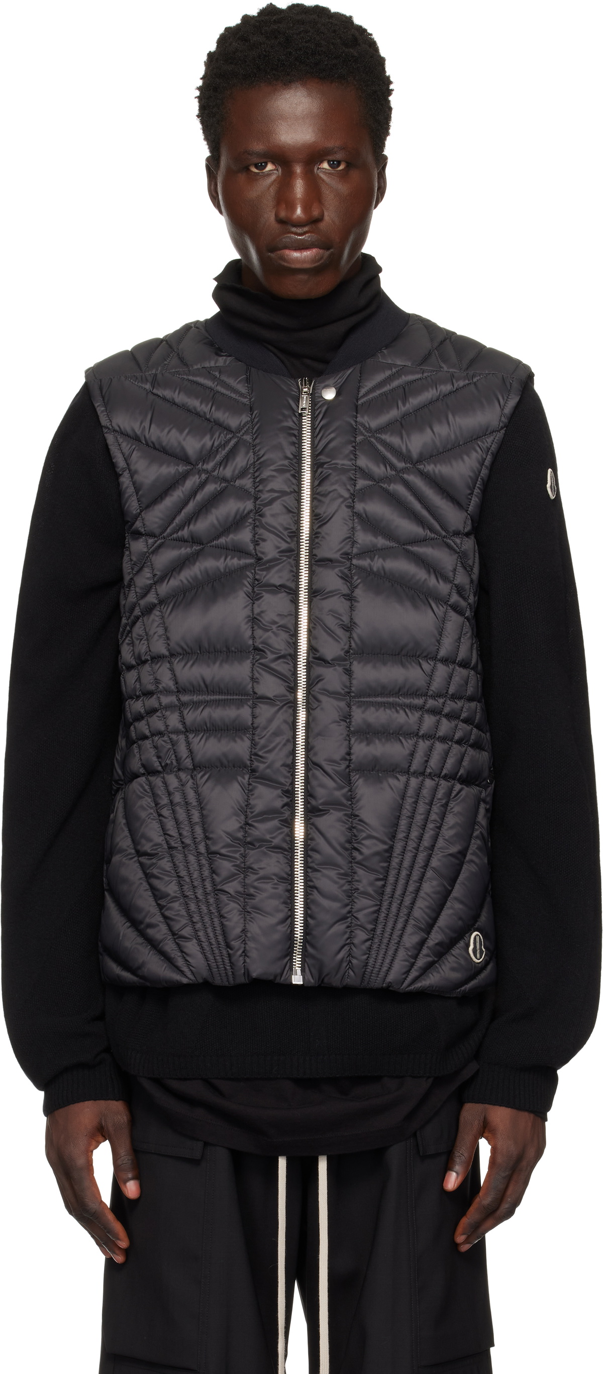Rick Owens Moncler + Rick Owens Black Megapenta Flight Down Vest