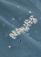 Nahmias Flower Trip Printed Straight-leg Sweatpants Blue