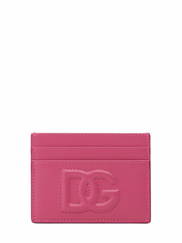 Photo: DOLCE & GABBANA - Embossed Logo Leather Card Holder