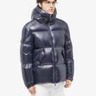 Moncler Men's Baise Nylon Padded Jacket in Navy