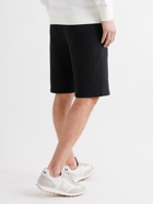 MAISON KITSUNÉ - Logo-Embroidered Cotton-Jersey Shorts - Black