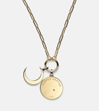 FoundRae Infinite Gratitude & Crescent 18kt gold pendant necklace with diamond