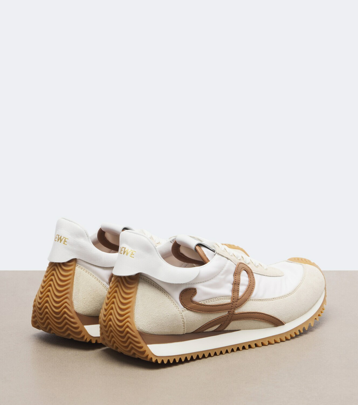 Loewe Flow Runner 2.0 suede-trimmed sneakers