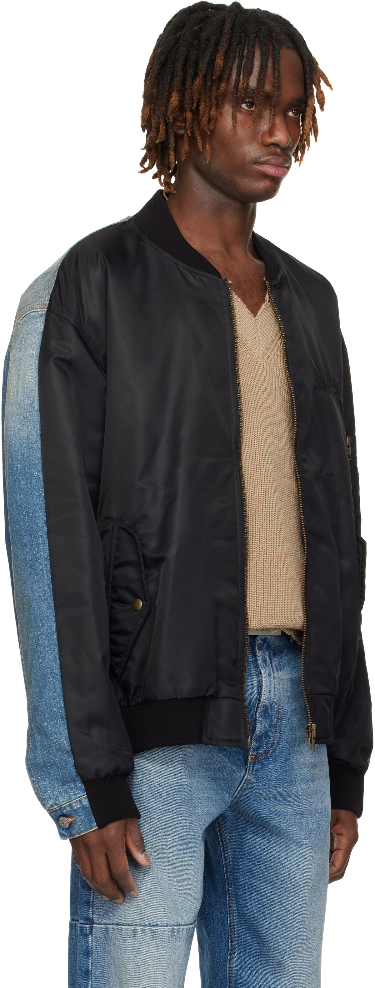 ジャケット・アウター Maison Margiela 2017Fall Winter jacket MM6 Maison Margiela Lambskin shearling-panel Jacket | Black | FARFETCH