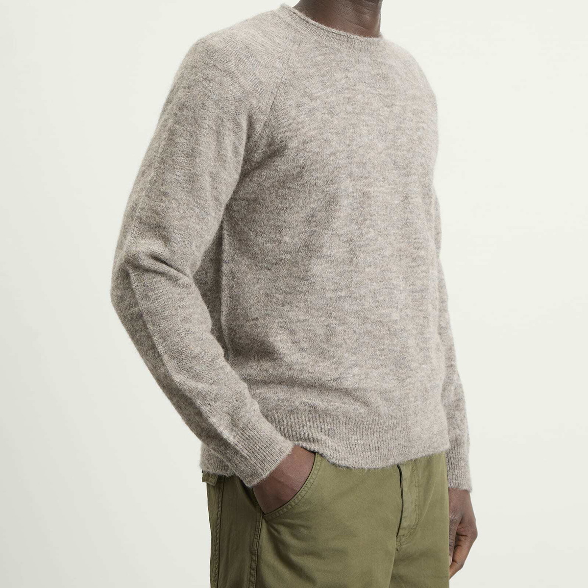 Norse Projects Men's Skogafoss Baby Alpaca Jumper in Walnut