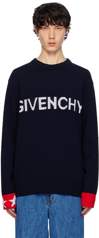 Photo: Givenchy Navy Jacquard Sweater