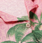 Casablanca - Camp-Collar Printed Linen Shirt - Pink