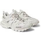 Balenciaga - Track Leather, Mesh and Rubber Sneakers - White