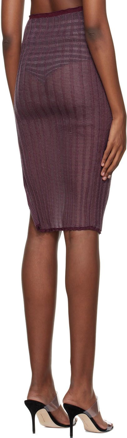 A. ROEGE HOVE SSENSE Exclusive Burgundy Anais Midi Skirt