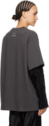 Song for the Mute Gray 'Black Foliage' Long Sleeve T-Shirt