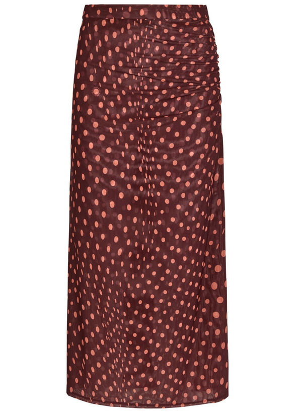 Photo: Stella Mccartney Polka dot Mesh Midi Skirt Burgundy