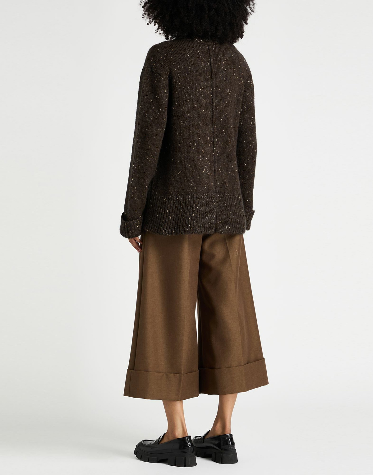 Manila Grace Womens Cardigan Dark in Brown
