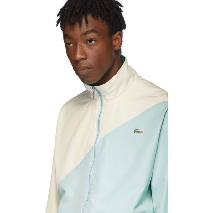 Lacoste Blue and White Golf Fleur* Logo Jacket Lacoste