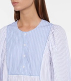 Lee Mathews Diana striped cotton maxi dress