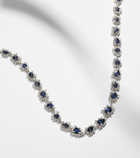 Suzanne Kalan 18kt white gold necklace with sapphires and diamonds