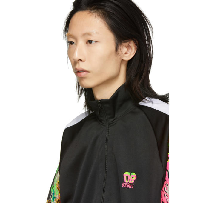 Doublet Black Chaos Embroidery Track Jacket Doublet