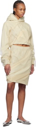 We11done Beige Layered Mini Skirt
