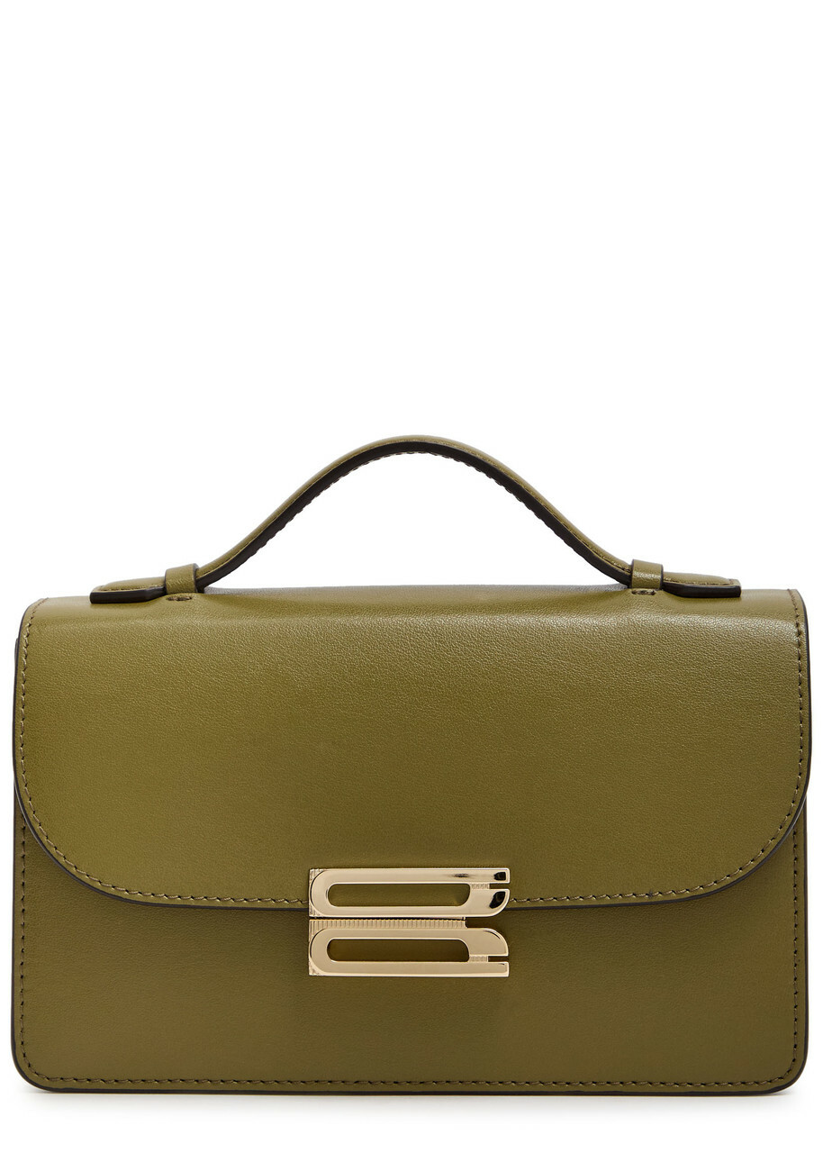 Victoria Beckham Dorian Mini Grained-leather top Handle bag - Green - One Size