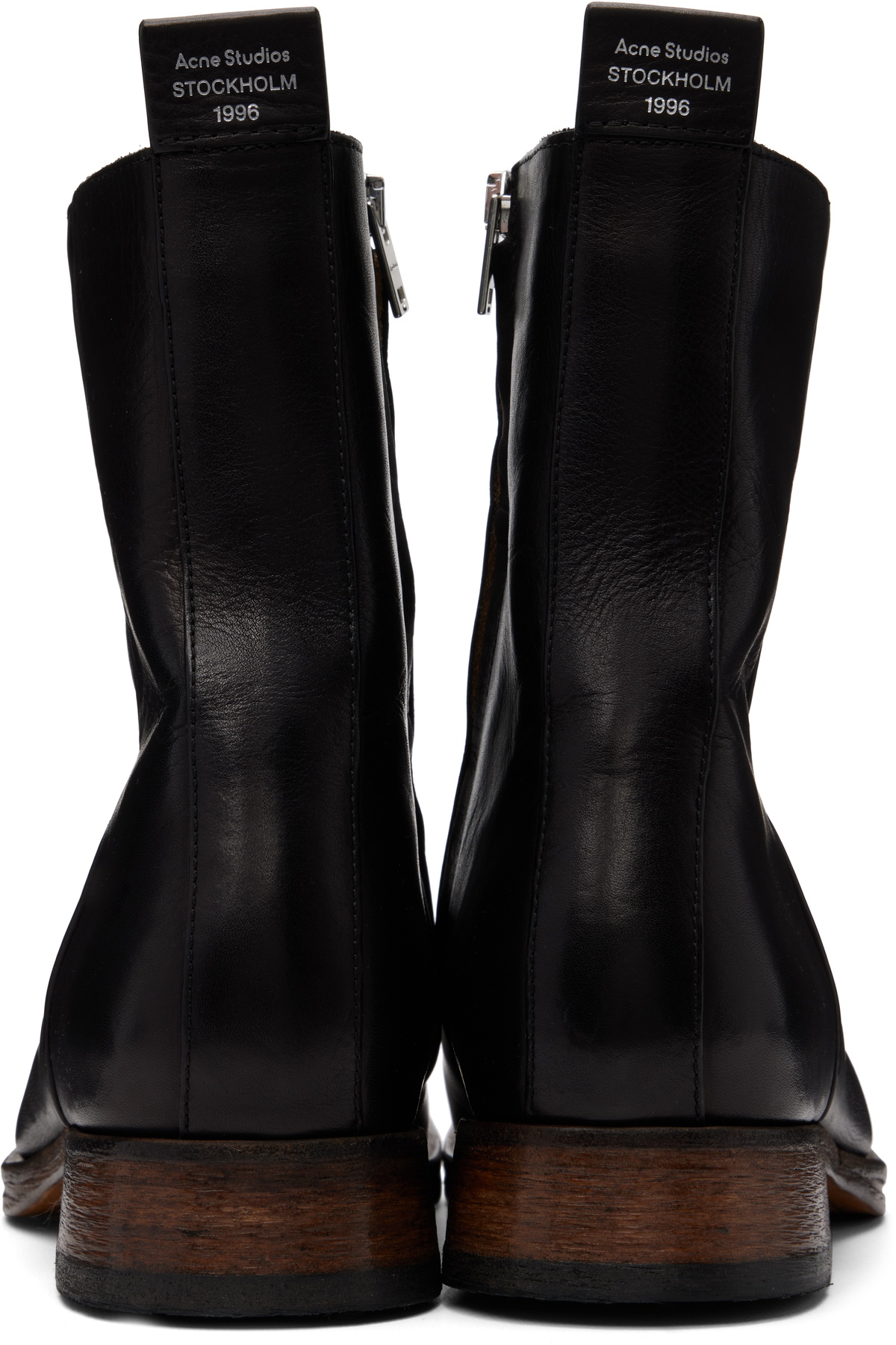 Acne Studios Black Leather Ankle Boot
