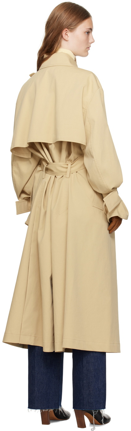 Recto Beige Petunia Trench Coat Recto