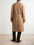De Bonne Facture - Belted Double-Breasted Brushed Wool and Camel Hair-Blend Coat - Neutrals